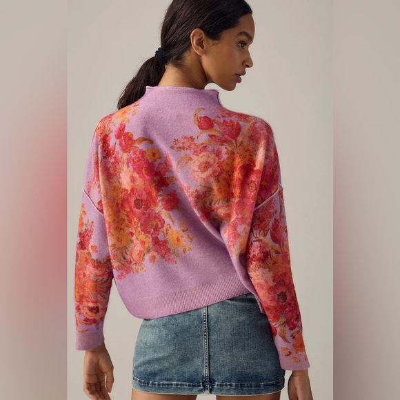 NWT The Alani Cashmere Mock-Neck Sweater by Pilcro - Picture 7 of 14